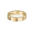 Gold and diamond love ring