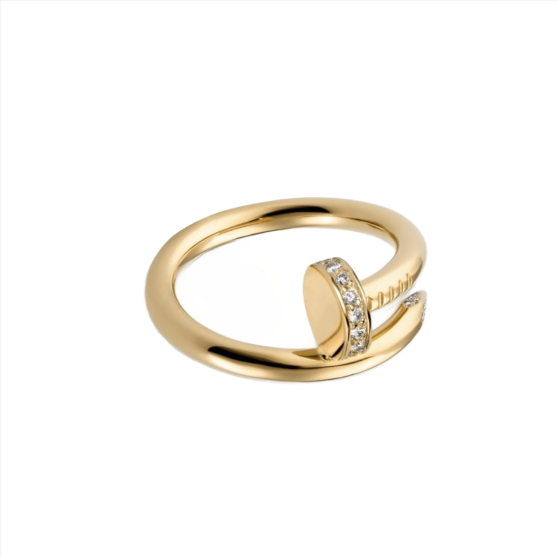 Gold with diamond nail ring